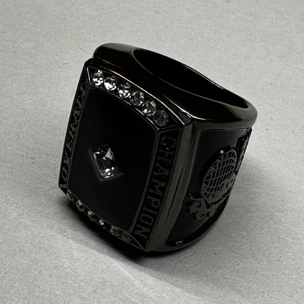 MEN'S SWAROVSKY NPC / IFBB "OVERALL CHAMPION" RING GUNMETAL